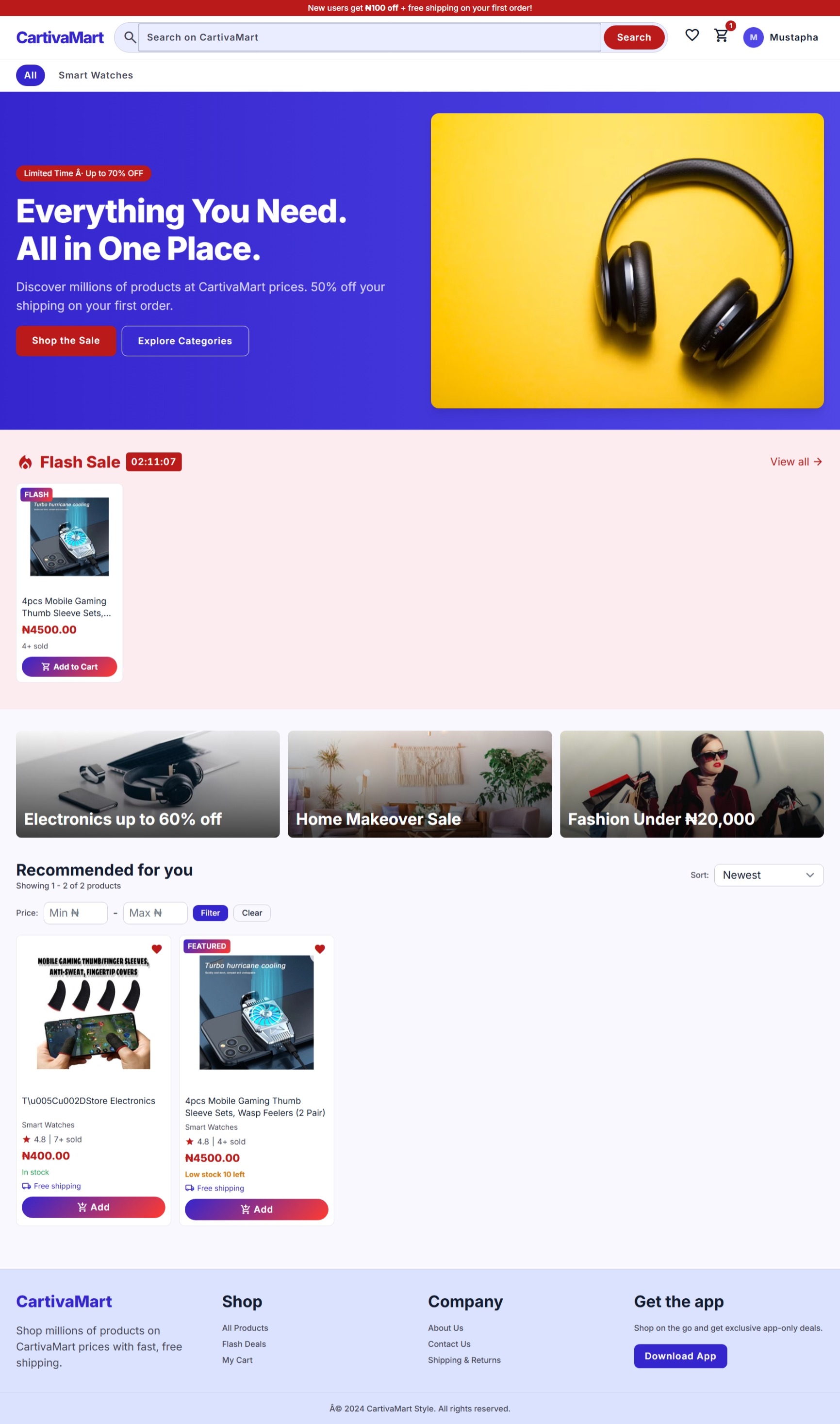 CartivaMart Project Screenshot