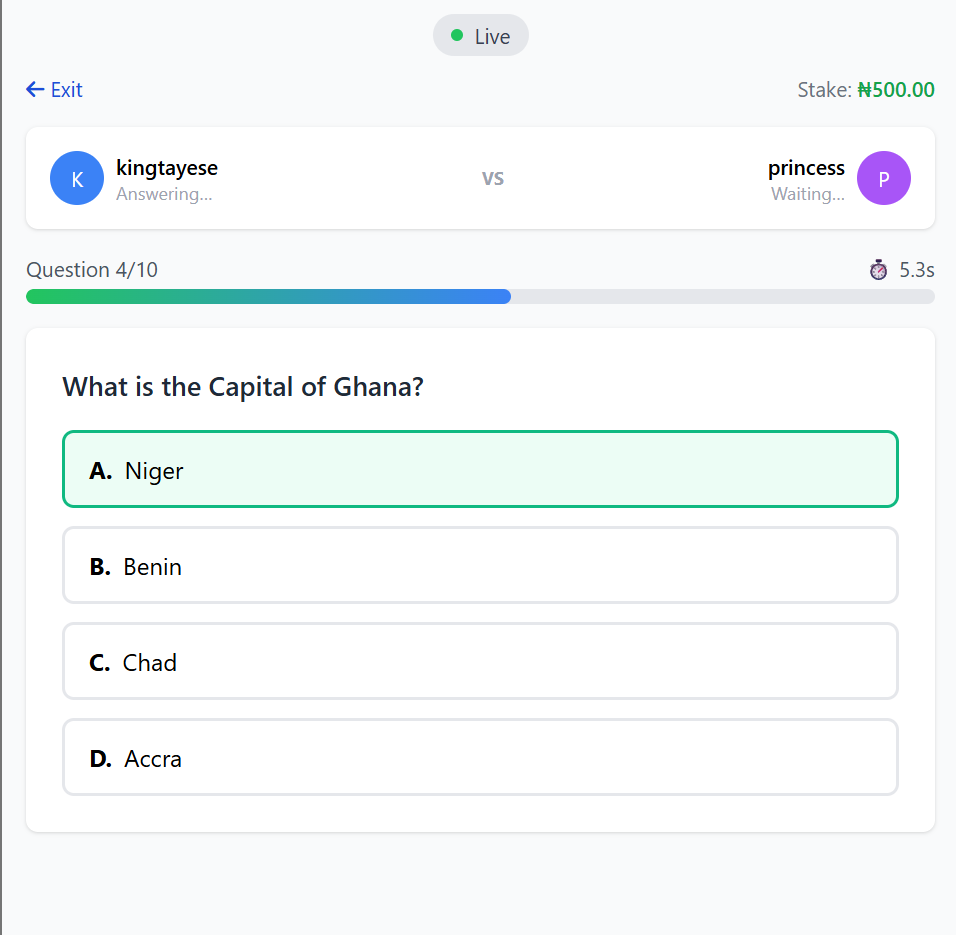 Ongoing Quiz